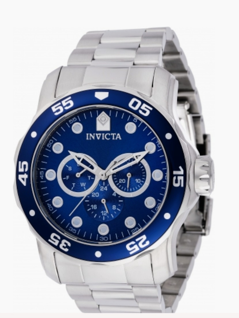 Invicta Pro Diver Scuba Blue and Silver Mens Watch 48mm